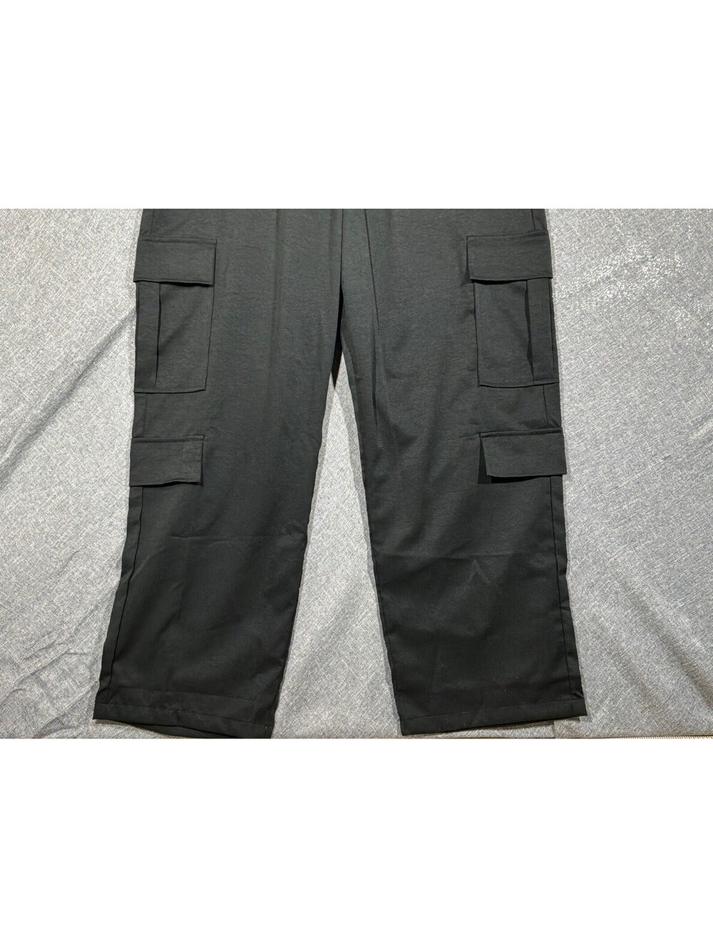 Women's XXL Black Cargo Pants Stretch Drawstring Lightweight Utility Pockets